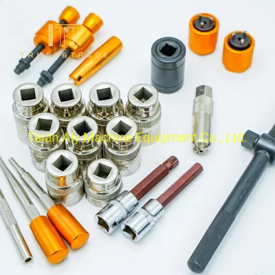 Kit de herramientas de desmontaje y reparación de herramientas de inyector Common Rail, 22 Uds.